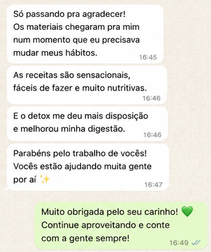 Depoimento sobre receitas nutritivas, disposicao e digestao